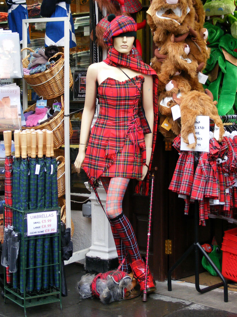 mannequin tartan street free photo