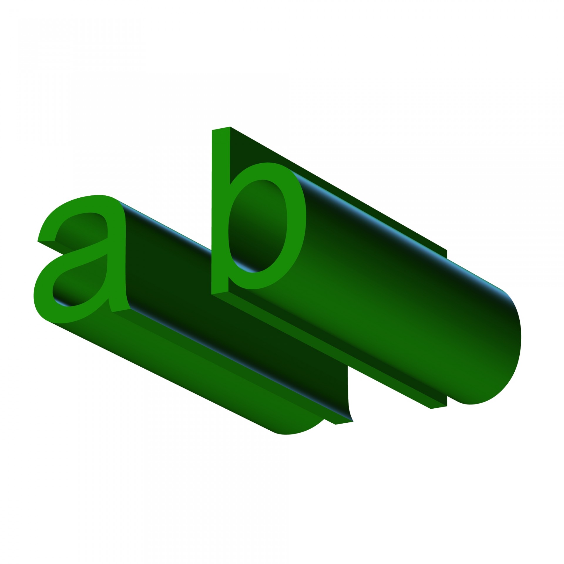 green 3d letter b free photo