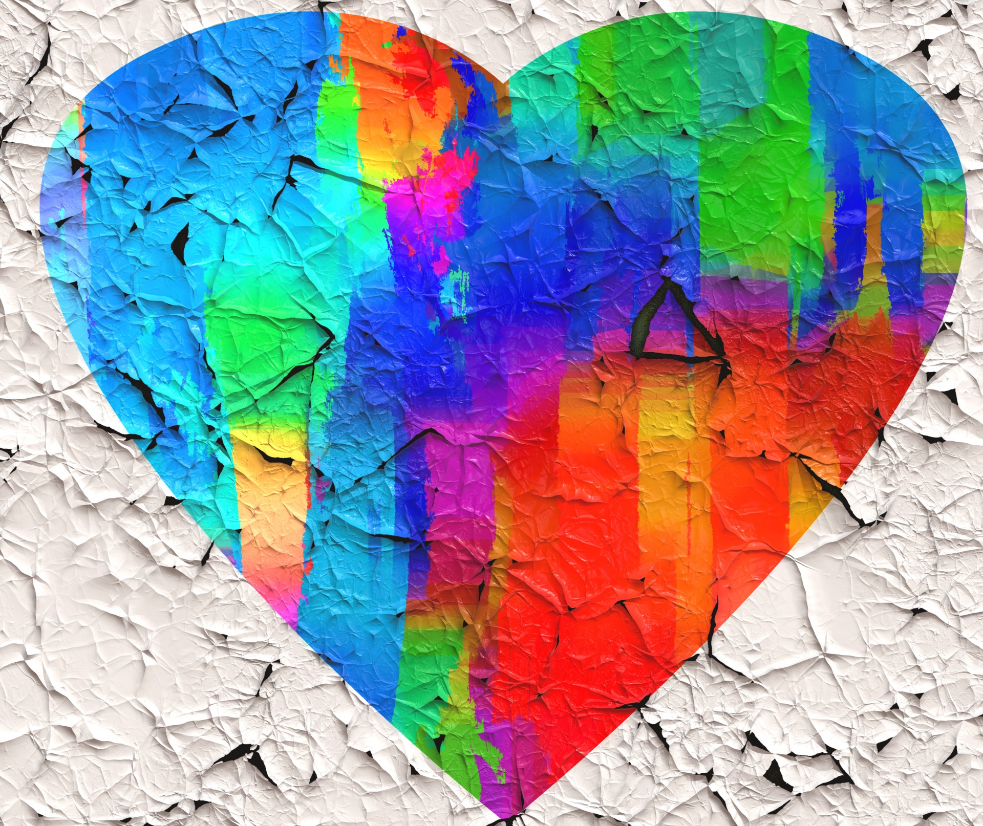 colorful heart background free photo