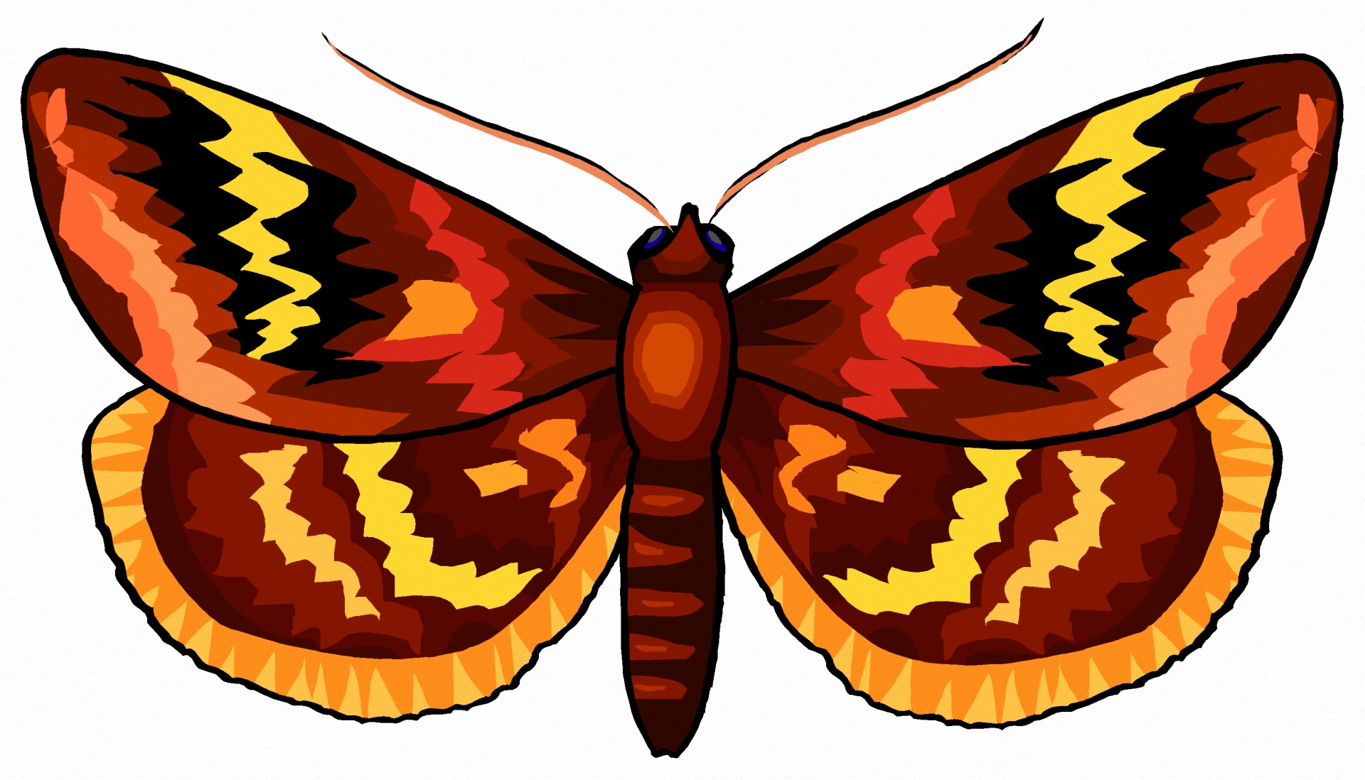 Коричневые бабочки на прозрачном фоне
