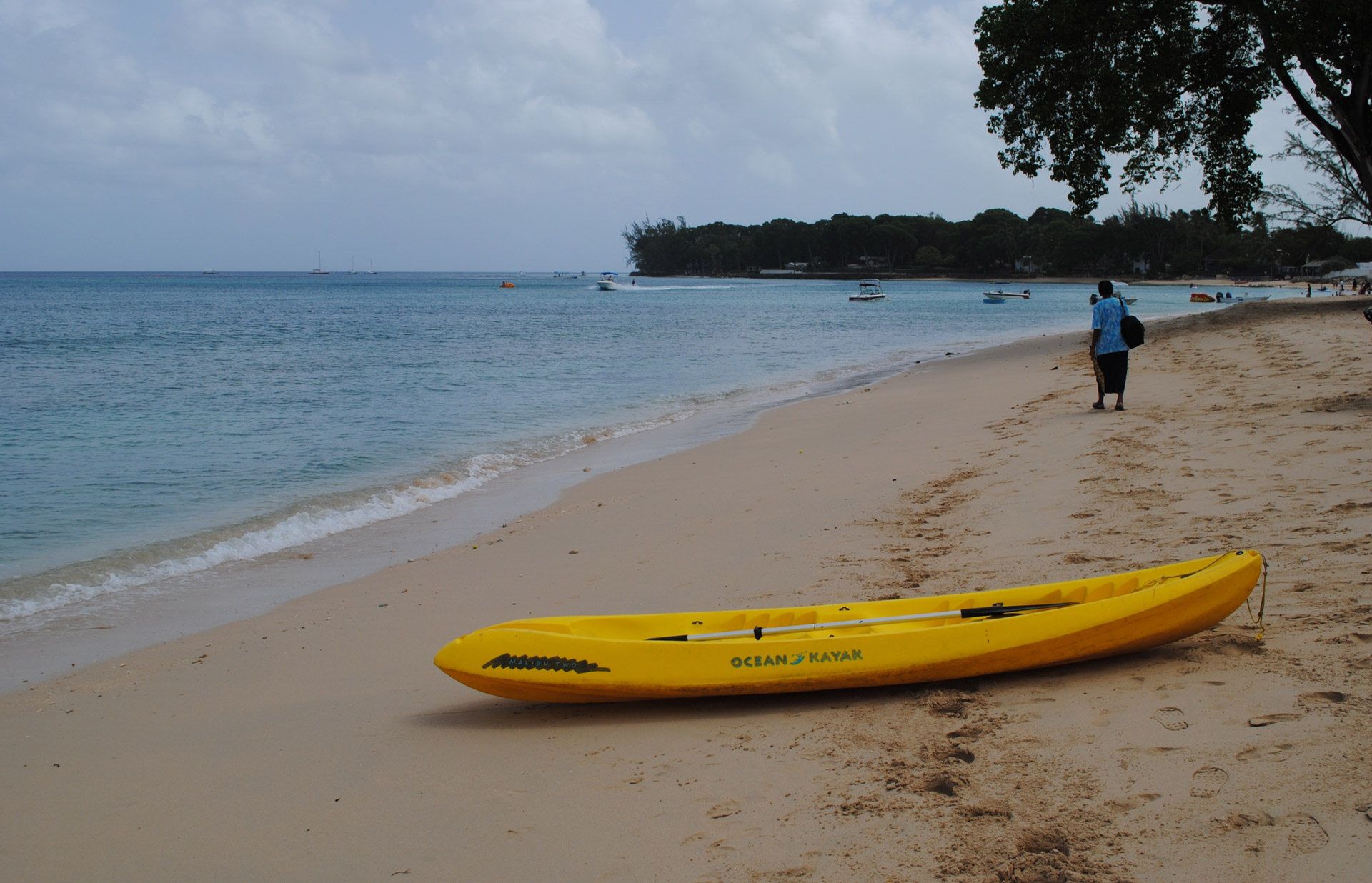 kayak yellow beach free photo