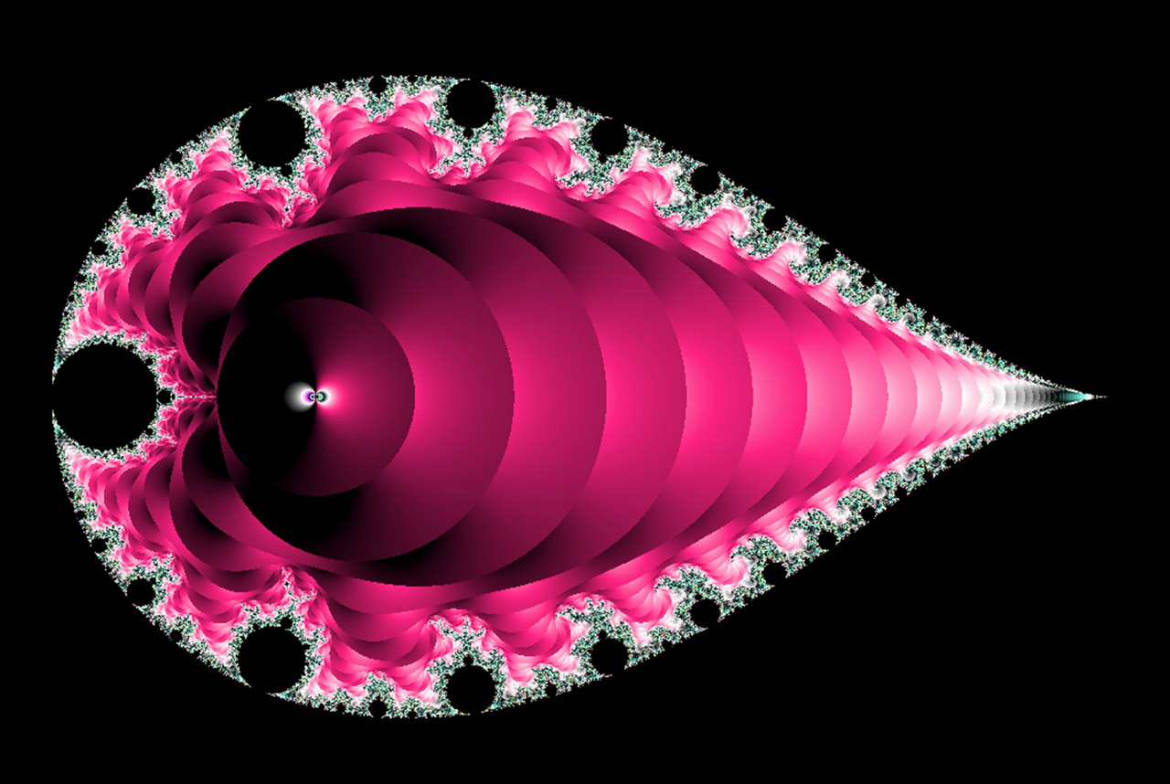 fractal pink black free photo