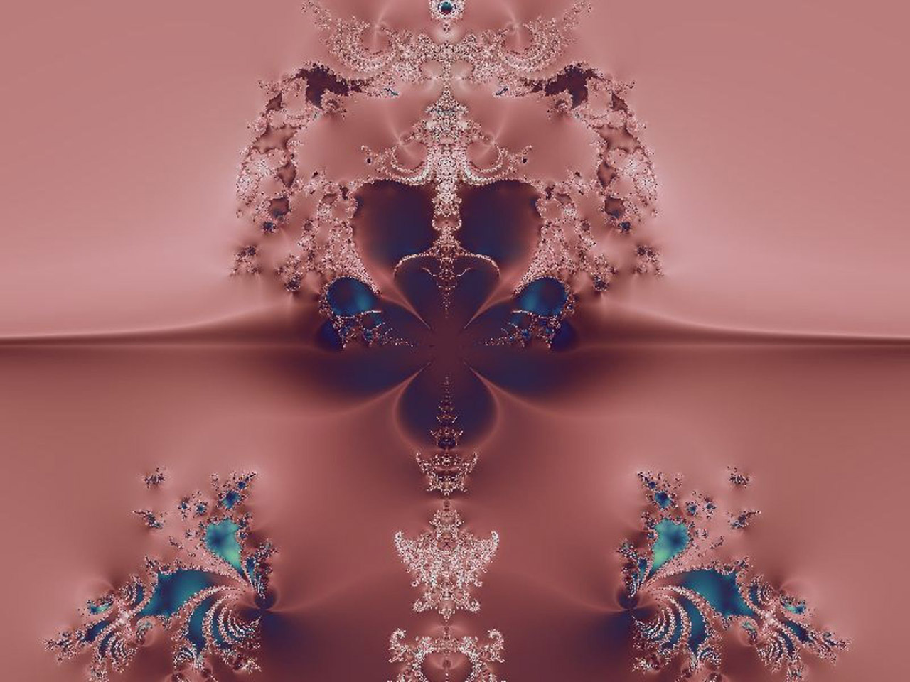 pink blue fractal free photo