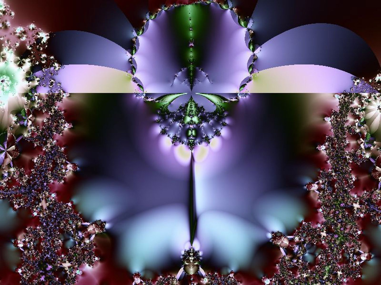 purple fractal blue free photo