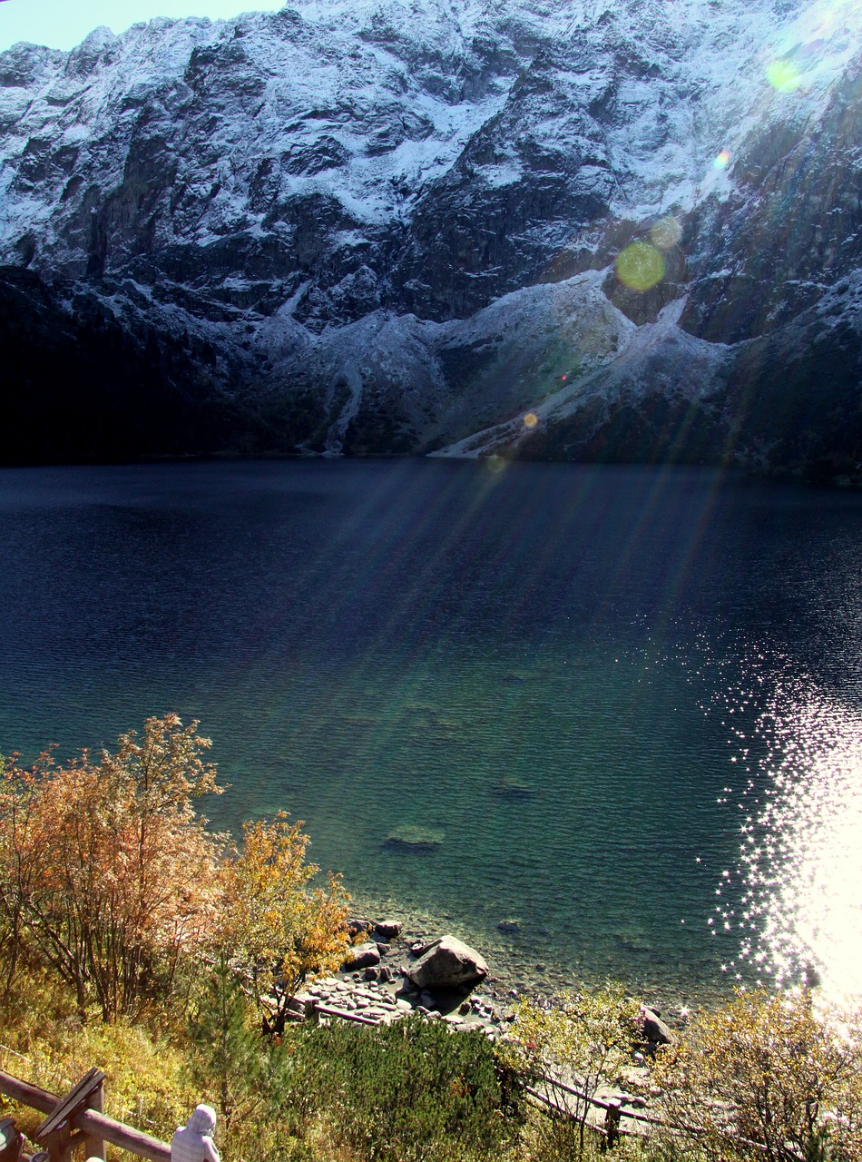 a ray of sunshine light mountains free photo