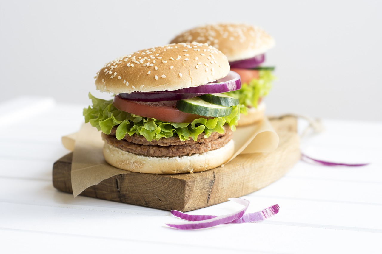 a sandwich burger meat free photo