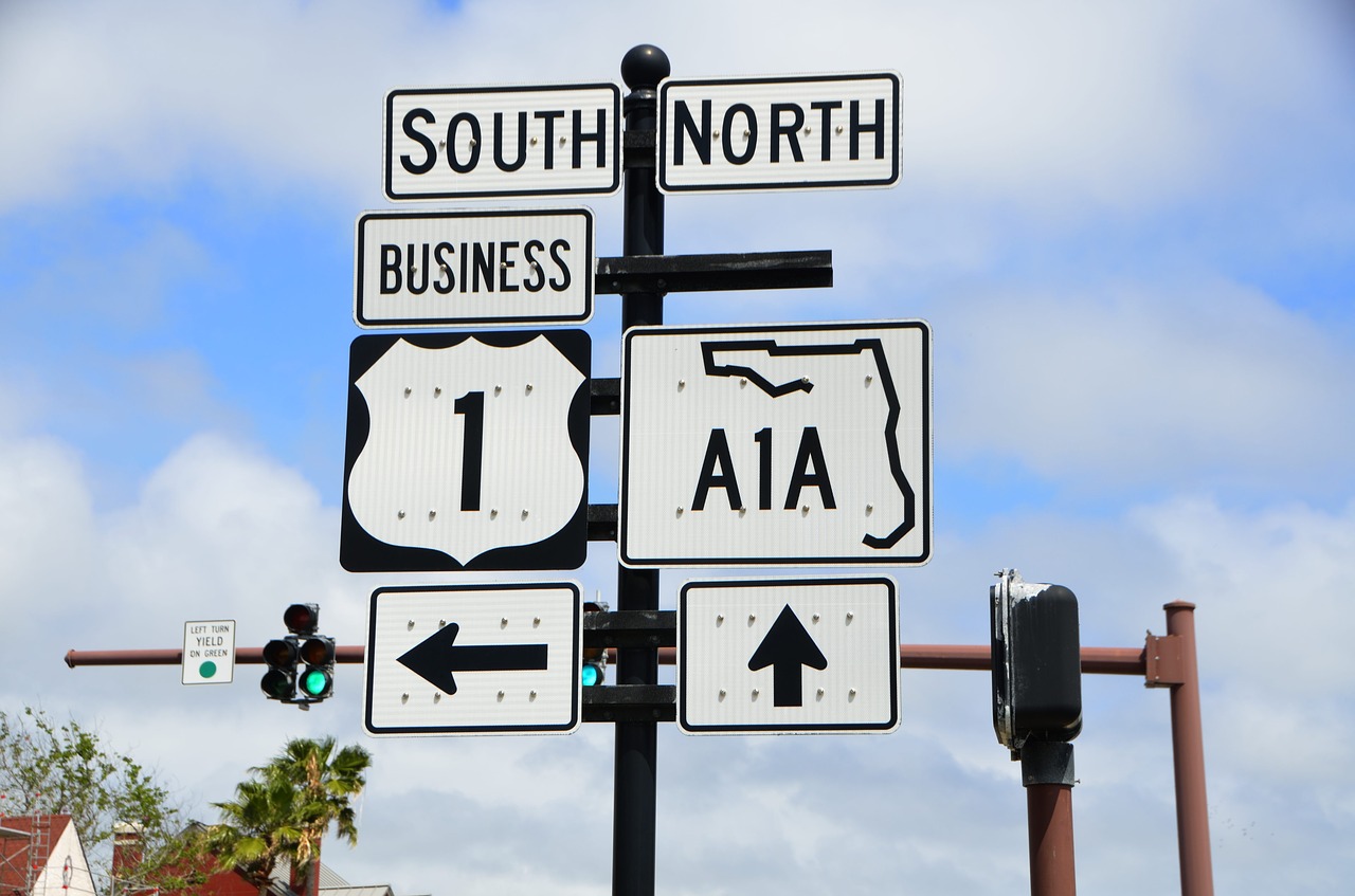 a1a sign route florida free photo