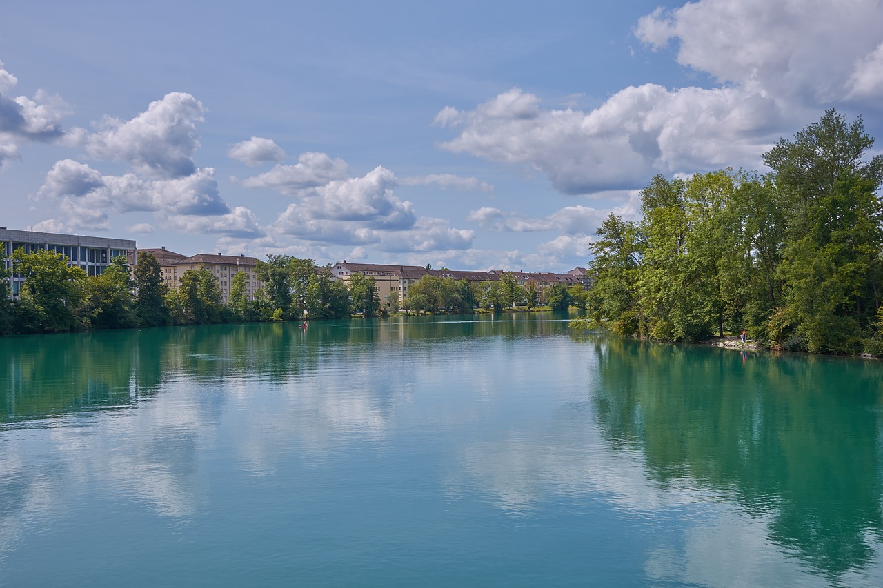 aare river bank free photo