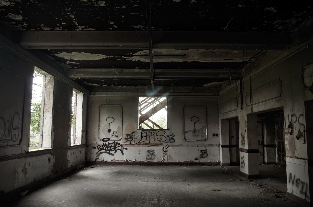 abandoned industrial bu free photo