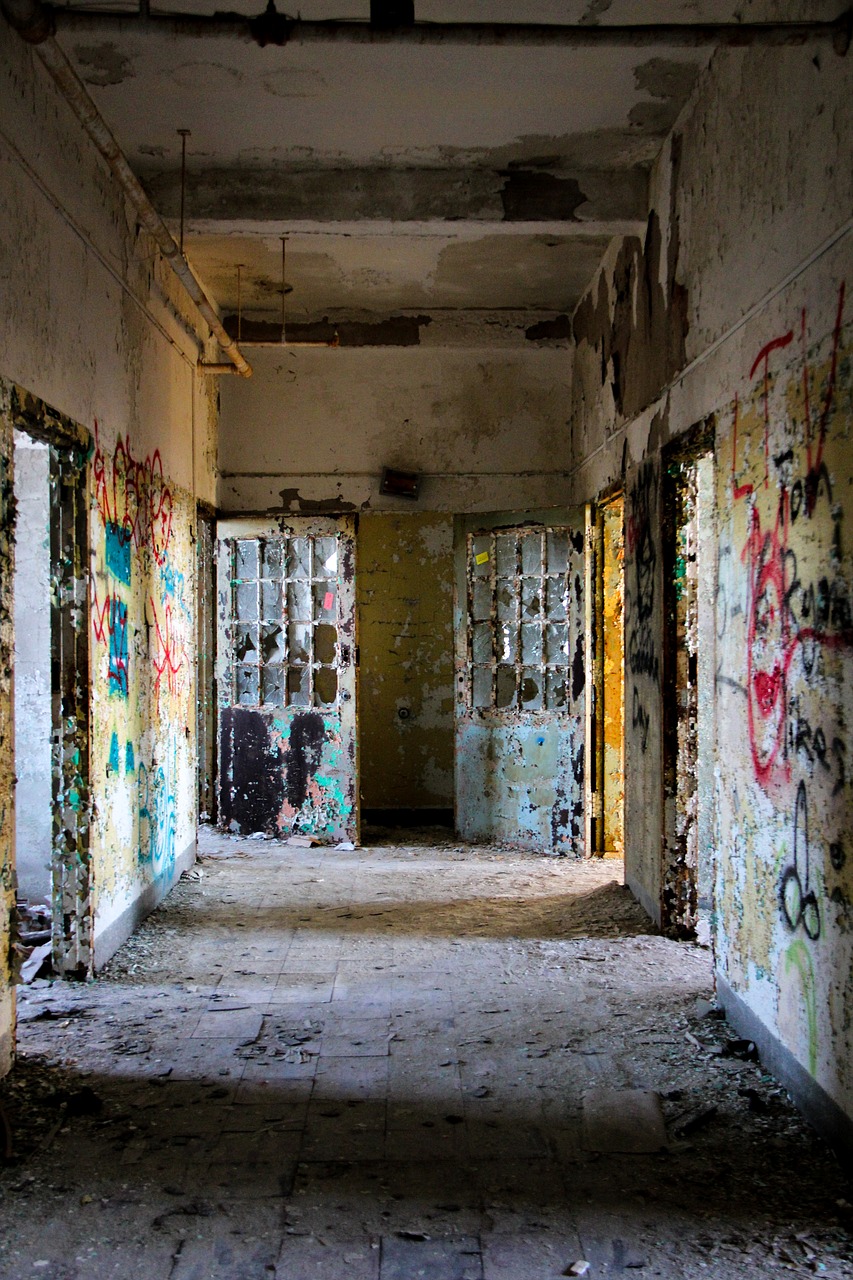 abandoned asylum hospital free photo