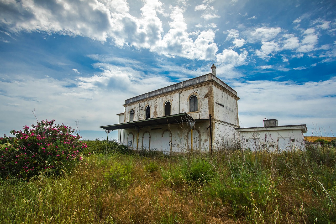 abandoned building train station country free photo