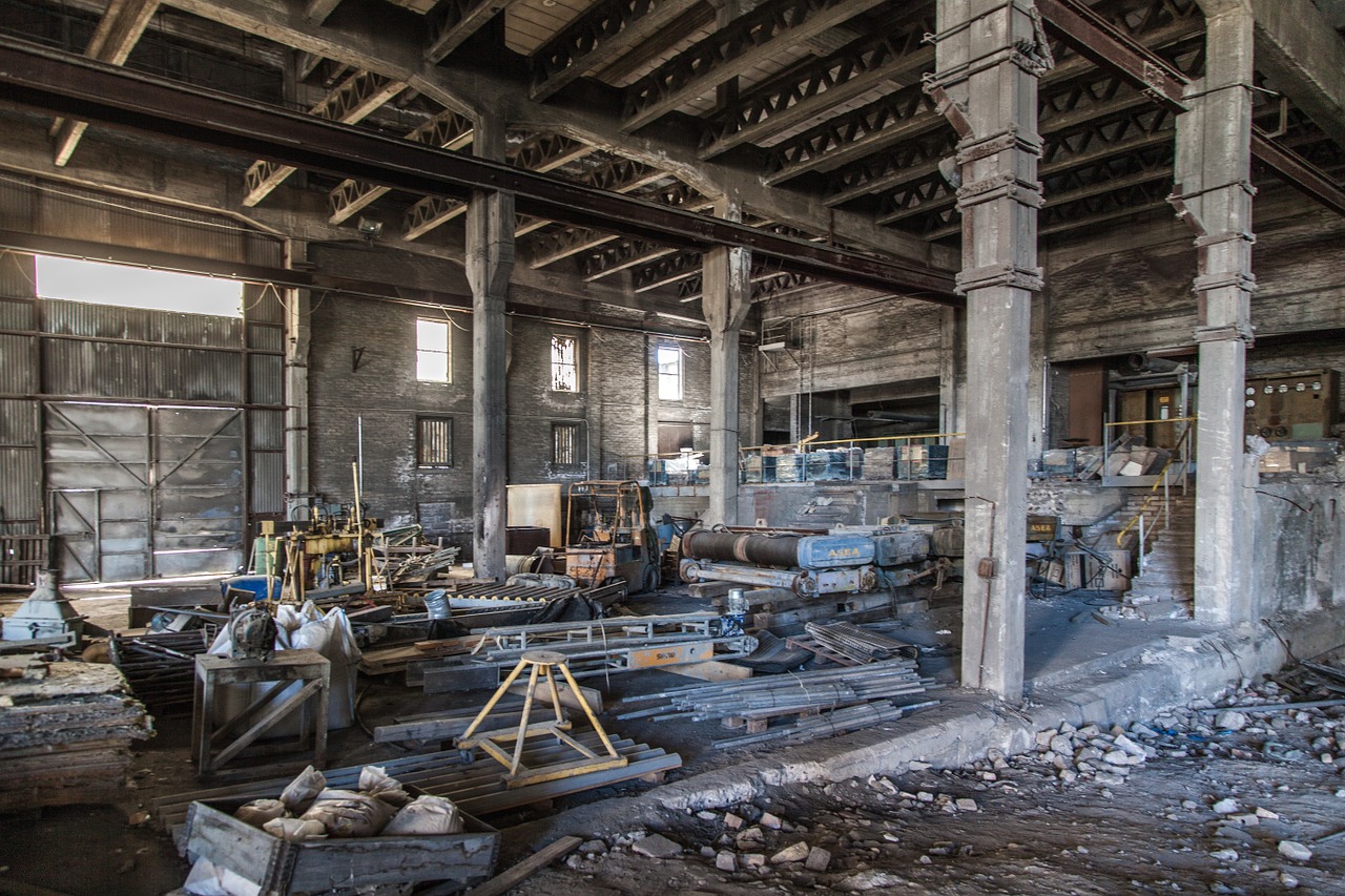abandoned factory empty decay free photo