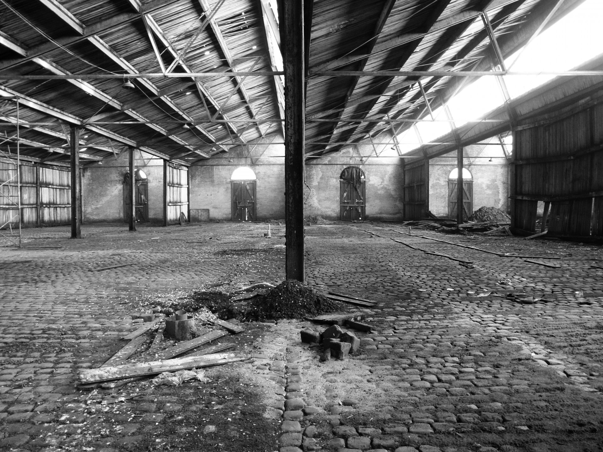 abandoned hangar warehouse free photo