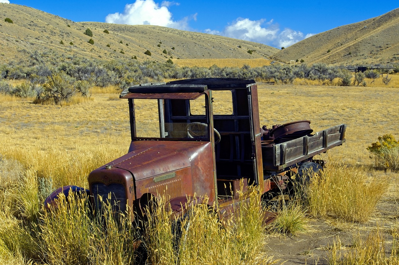 abandoned old international truck  rusted  vintage free photo