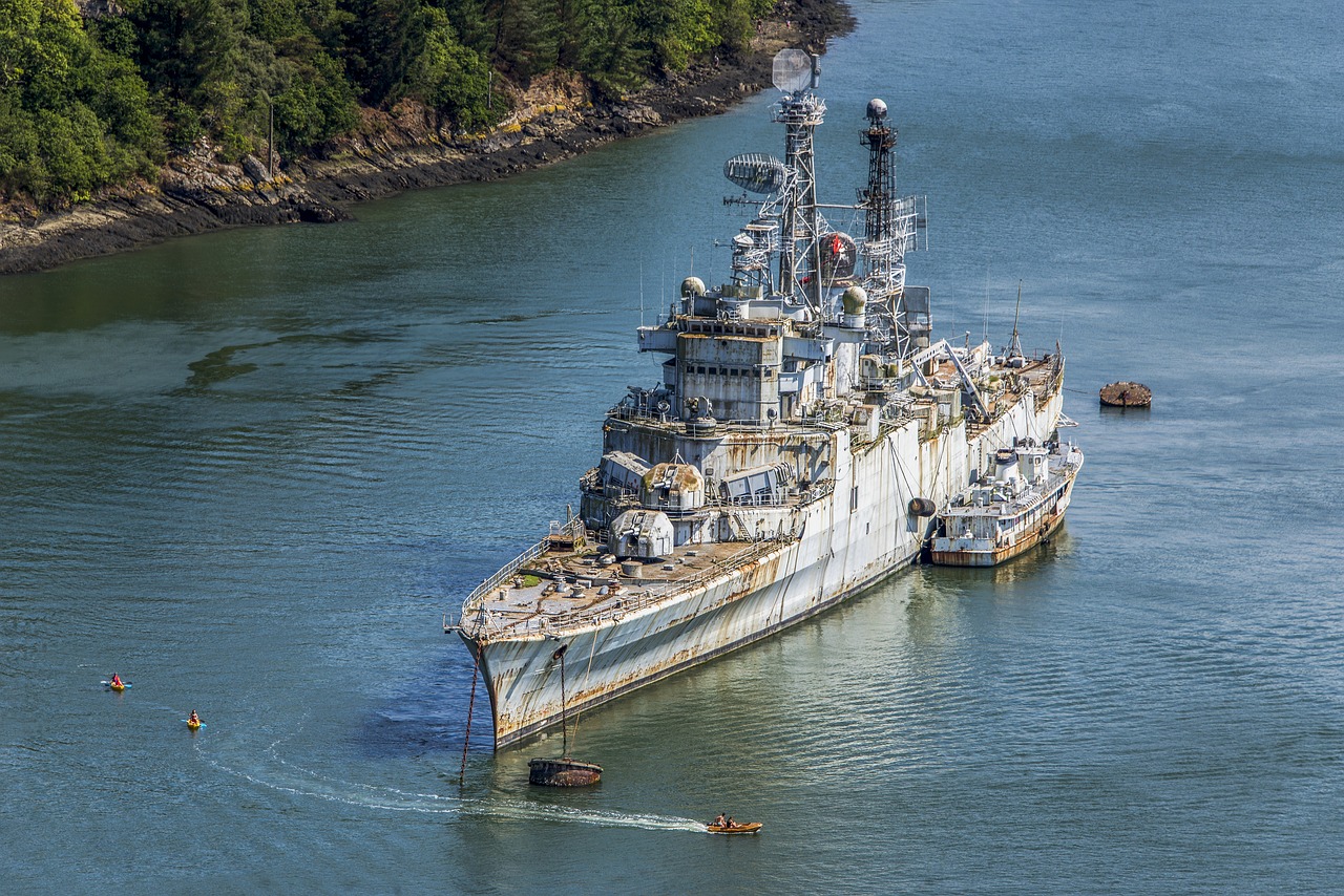 abandoned ship ship of war water free photo