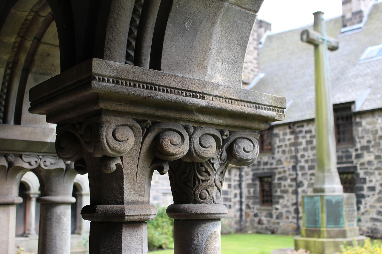 abbey cloister architecture free photo