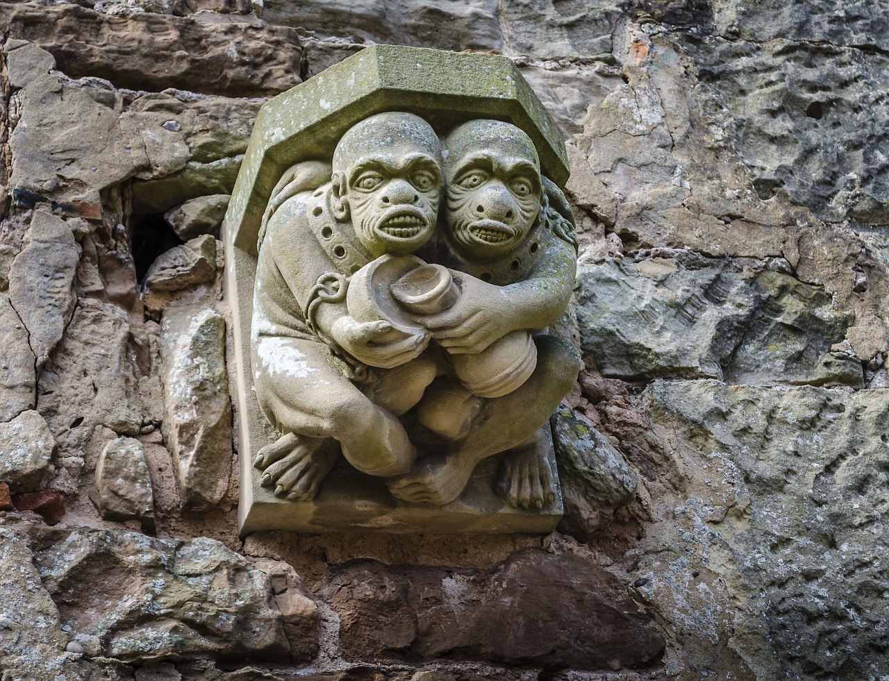 abbey gargoyle ruins free photo