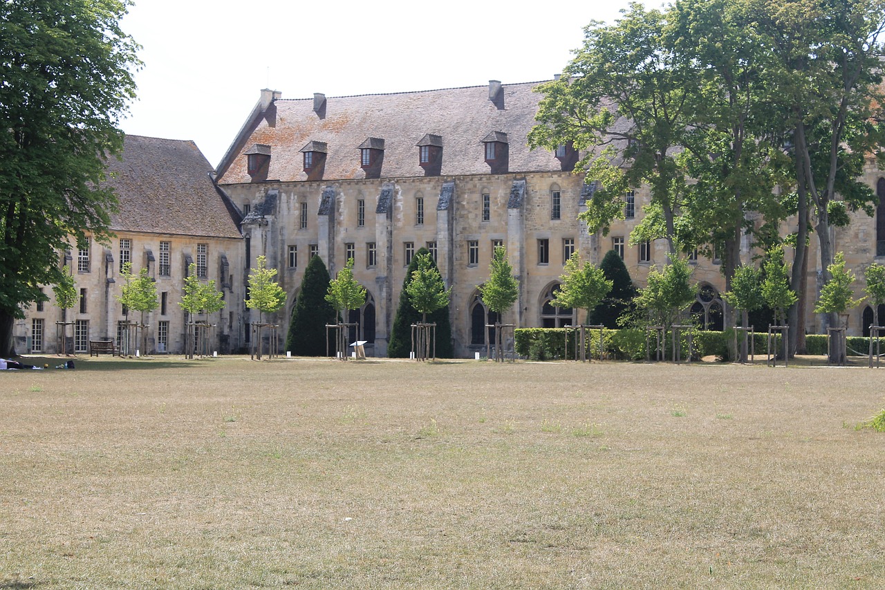 abbey royaumont abbey grass free photo