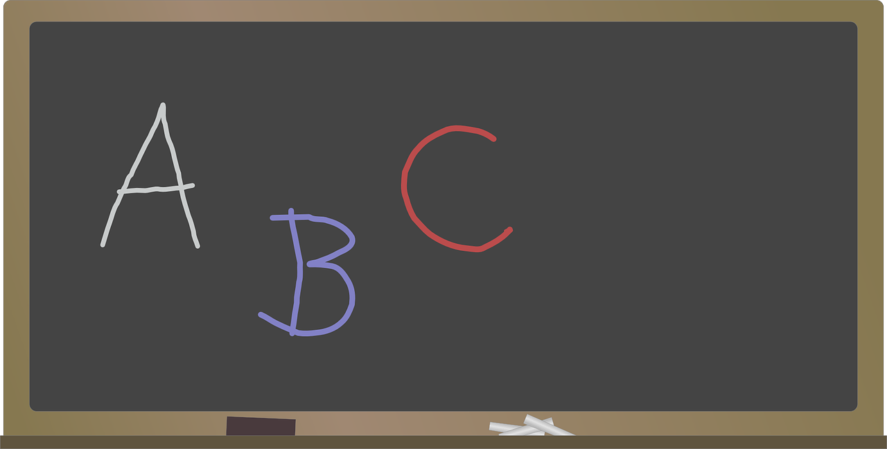 abc alphabet blackboard free photo