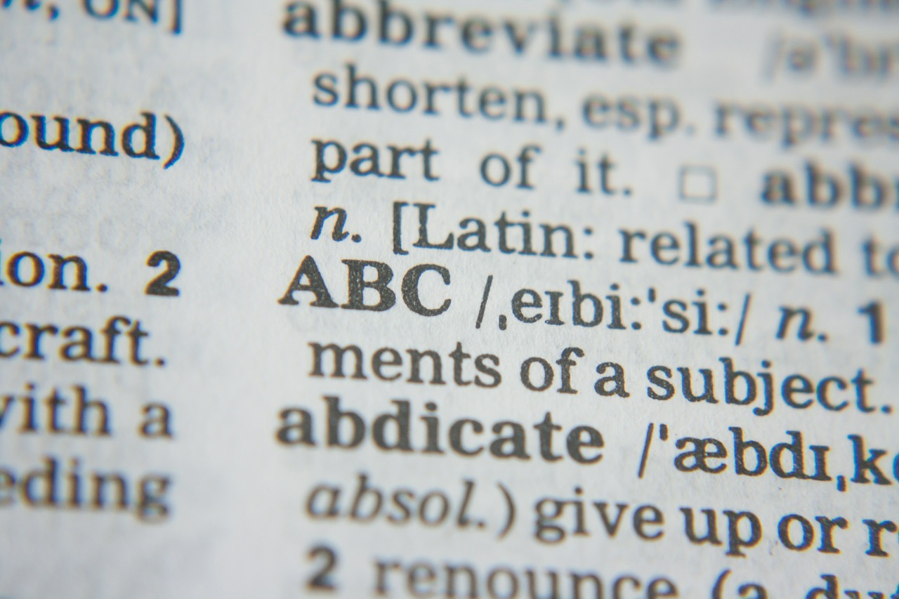 abc dictionary words free photo