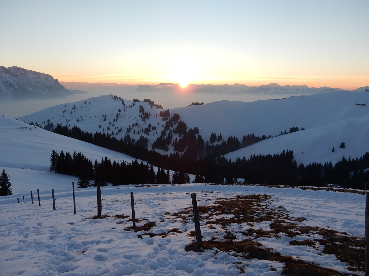 abendstimmung alpine mountains free photo