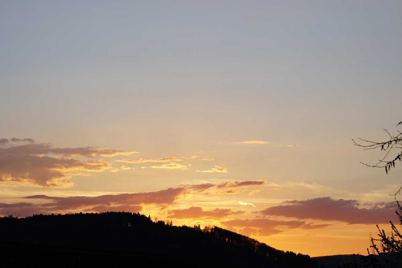 abendstimmung evening sky sunset free photo