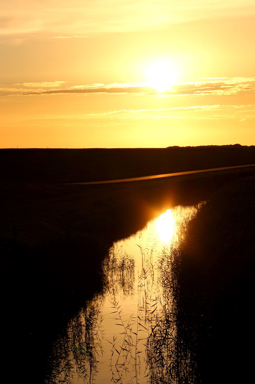 abendstimmung mirroring light free photo