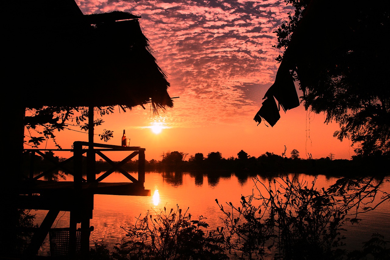 abendstimmung  drink  sunset free photo