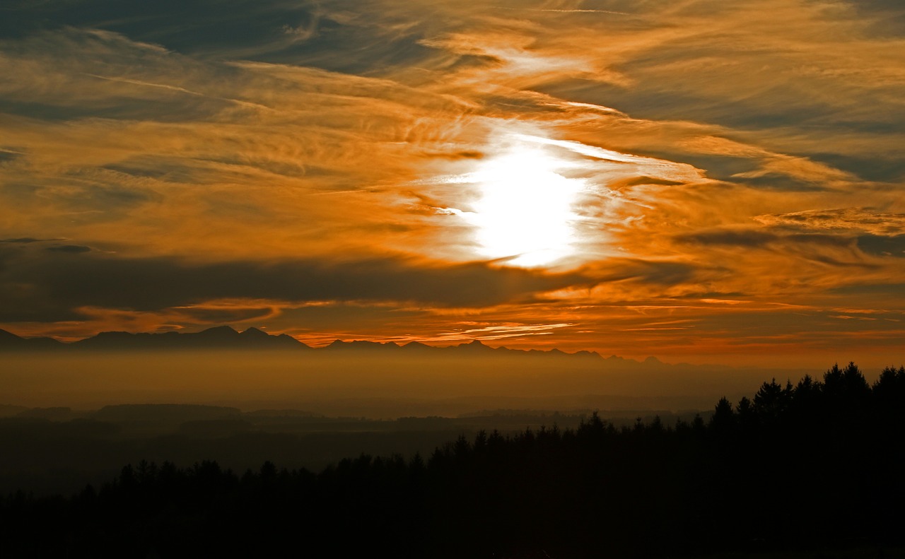 abendstimmung landscape sunset free photo