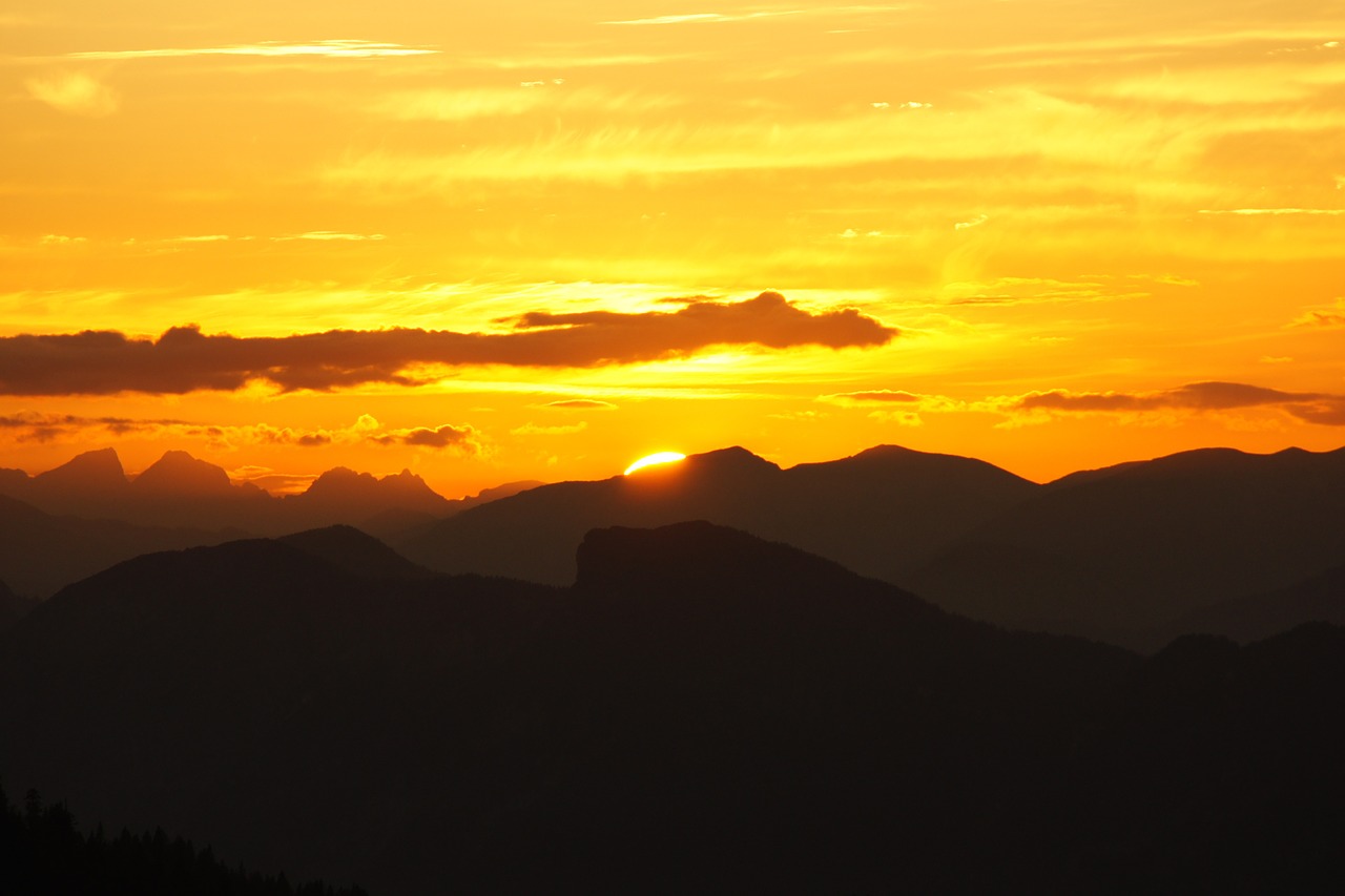 abendstimmung mountains sunset free photo