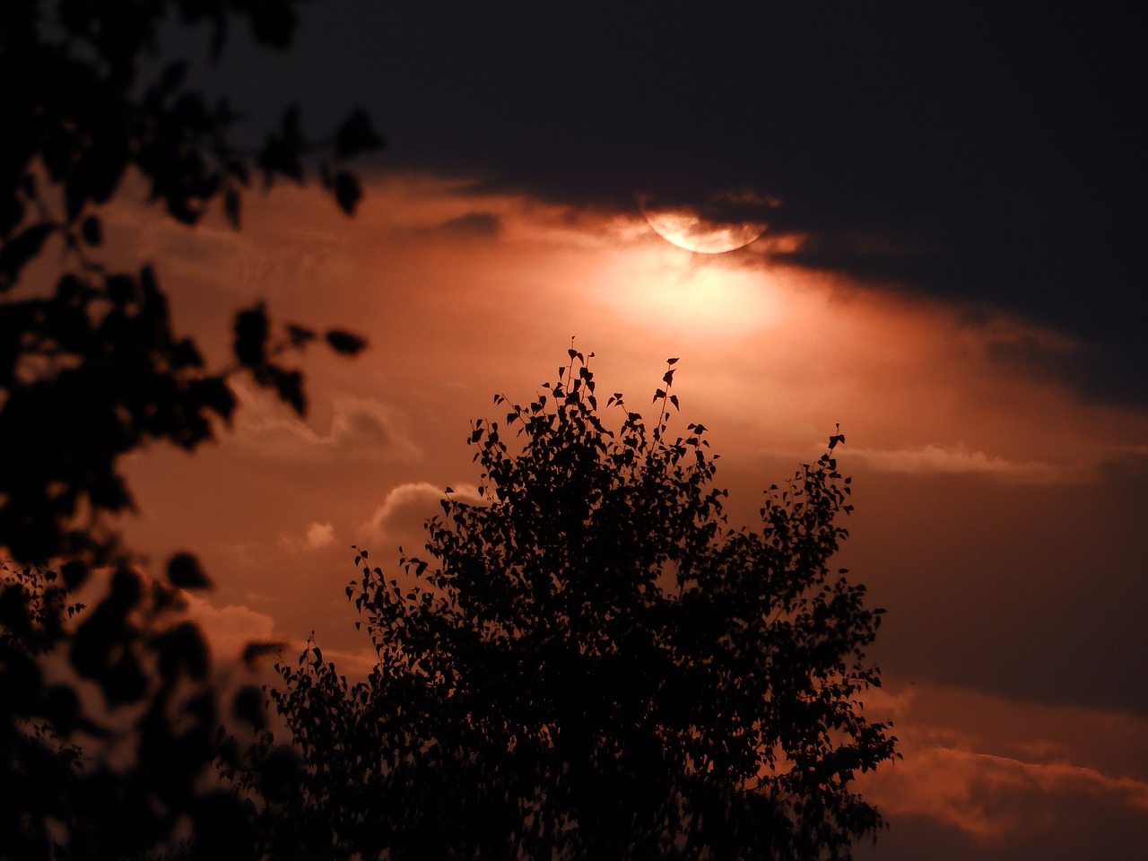 abendstimmung sunset clouds free photo