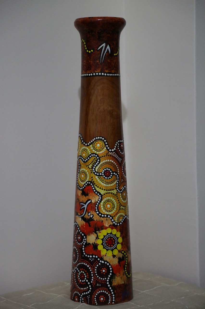 aboriginal wooden handicraft art free photo