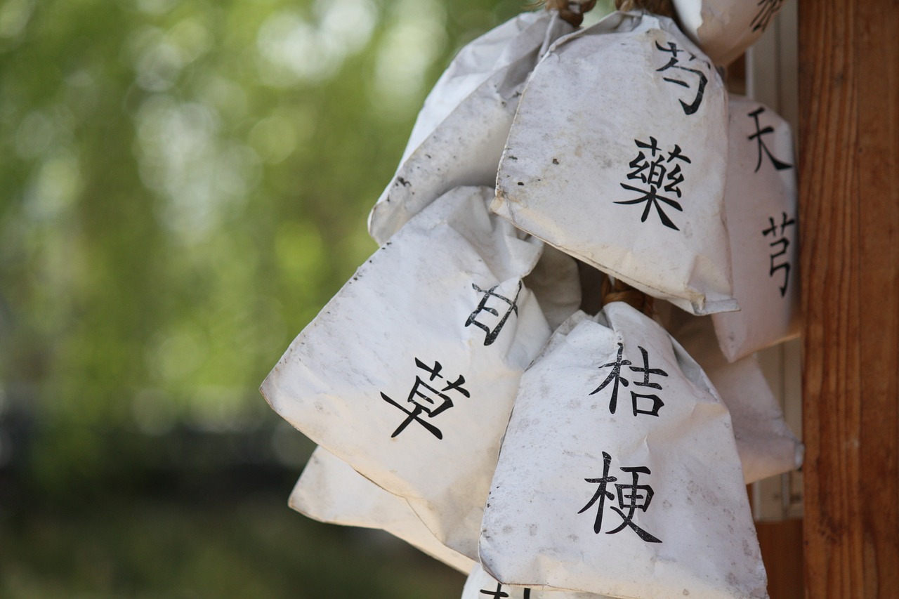 about chinese medicine herbal bags free photo