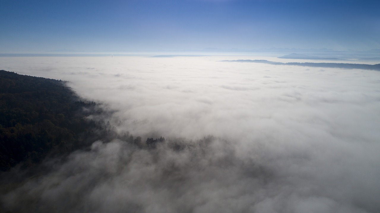 above the clouds fog clouds free photo