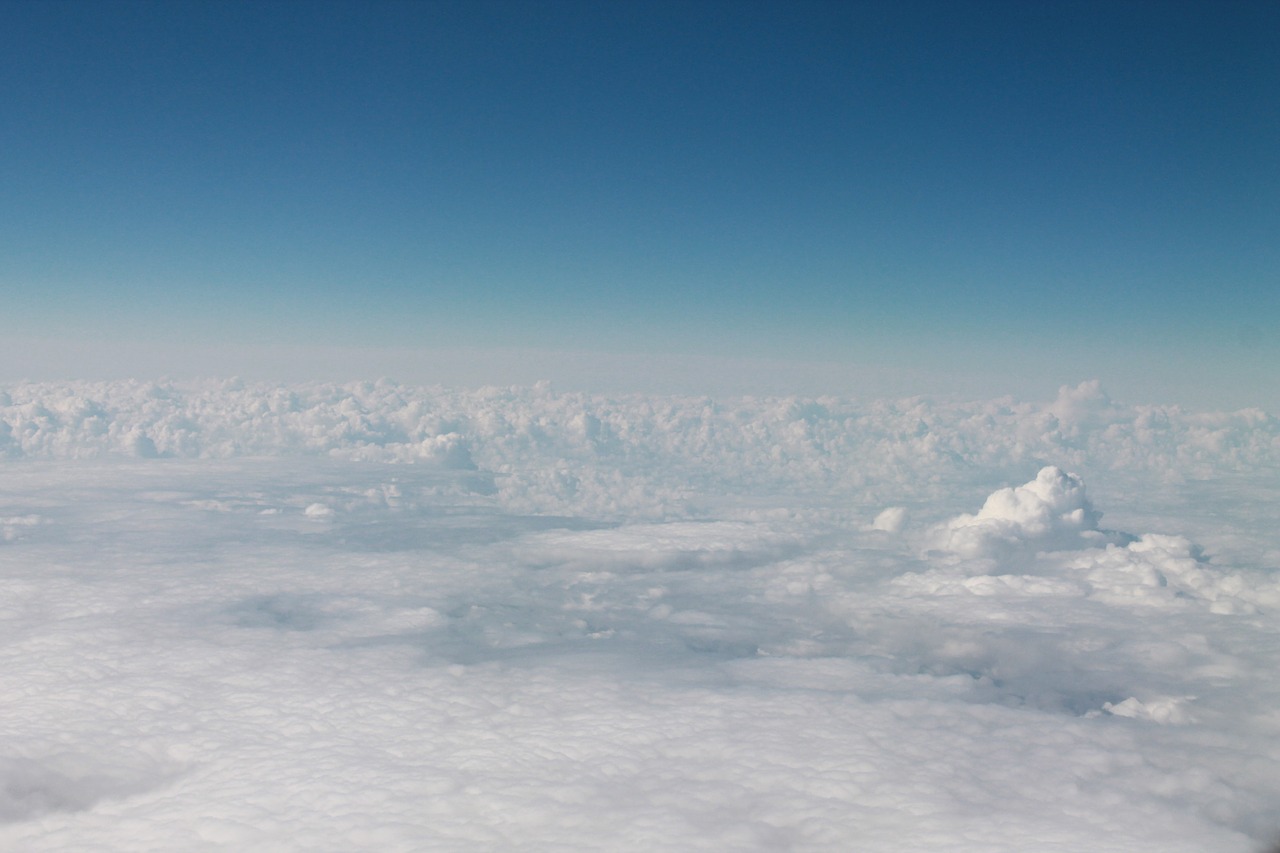 above the clouds sky white free photo