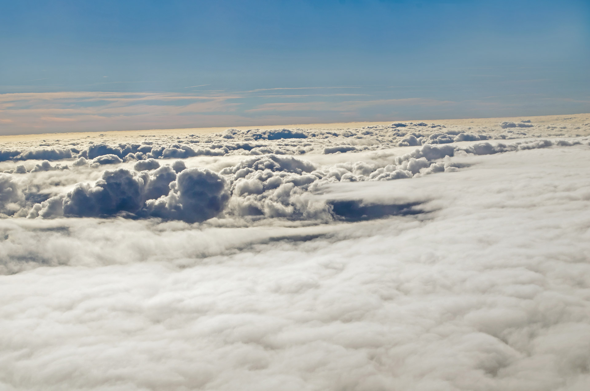 above clouds flight free photo