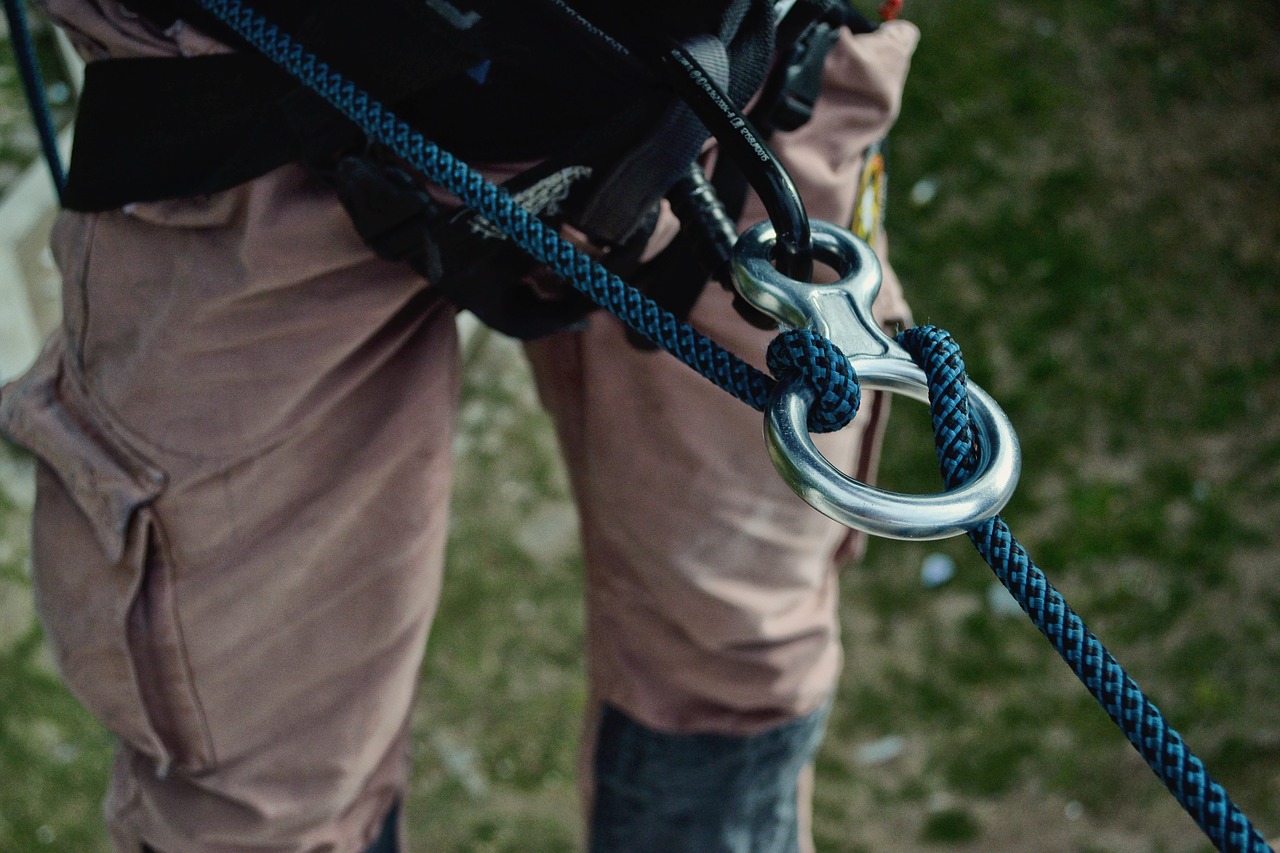 abseiling adventure carabiner free photo