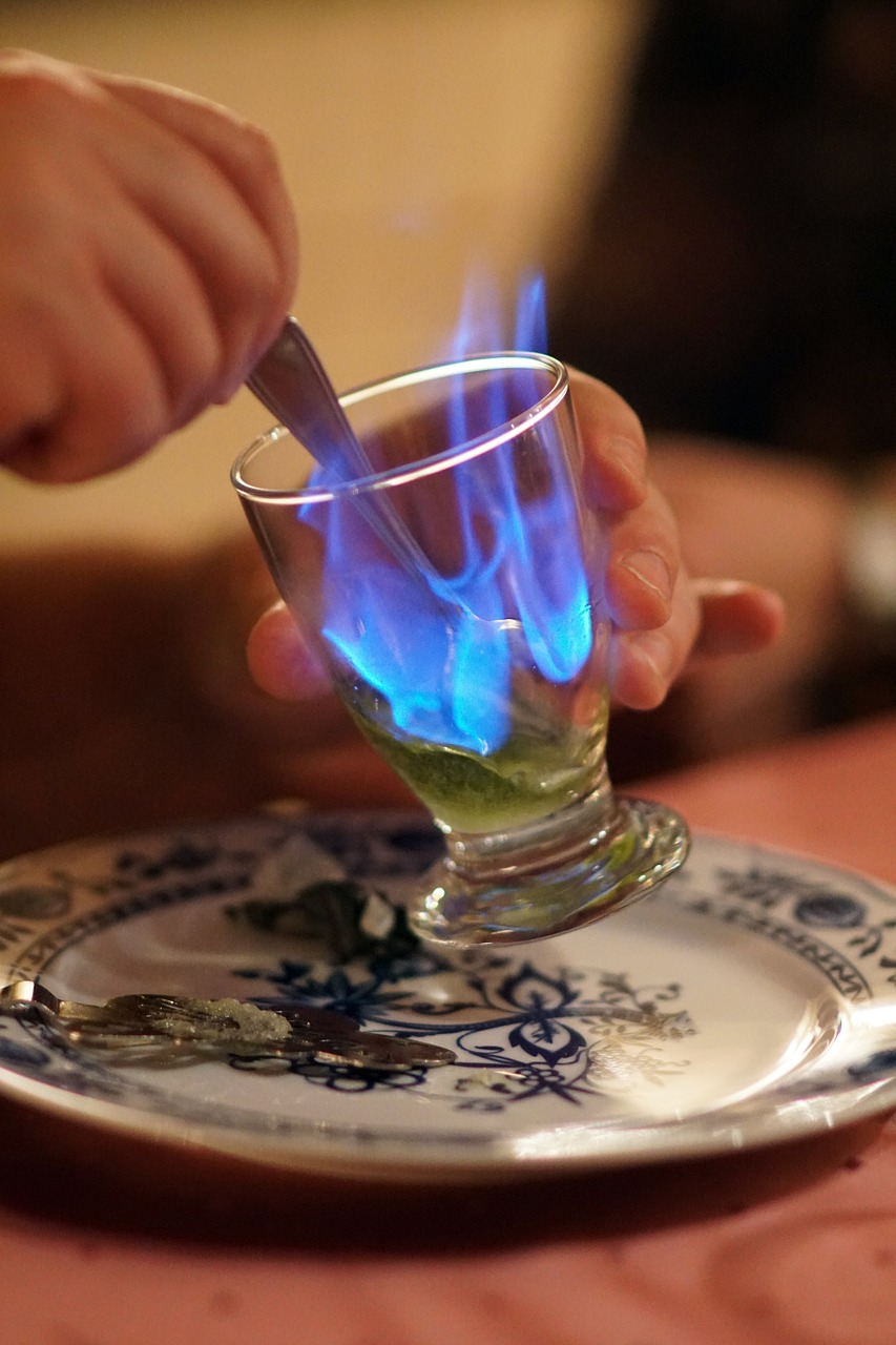 absinthe flame alcohol free photo