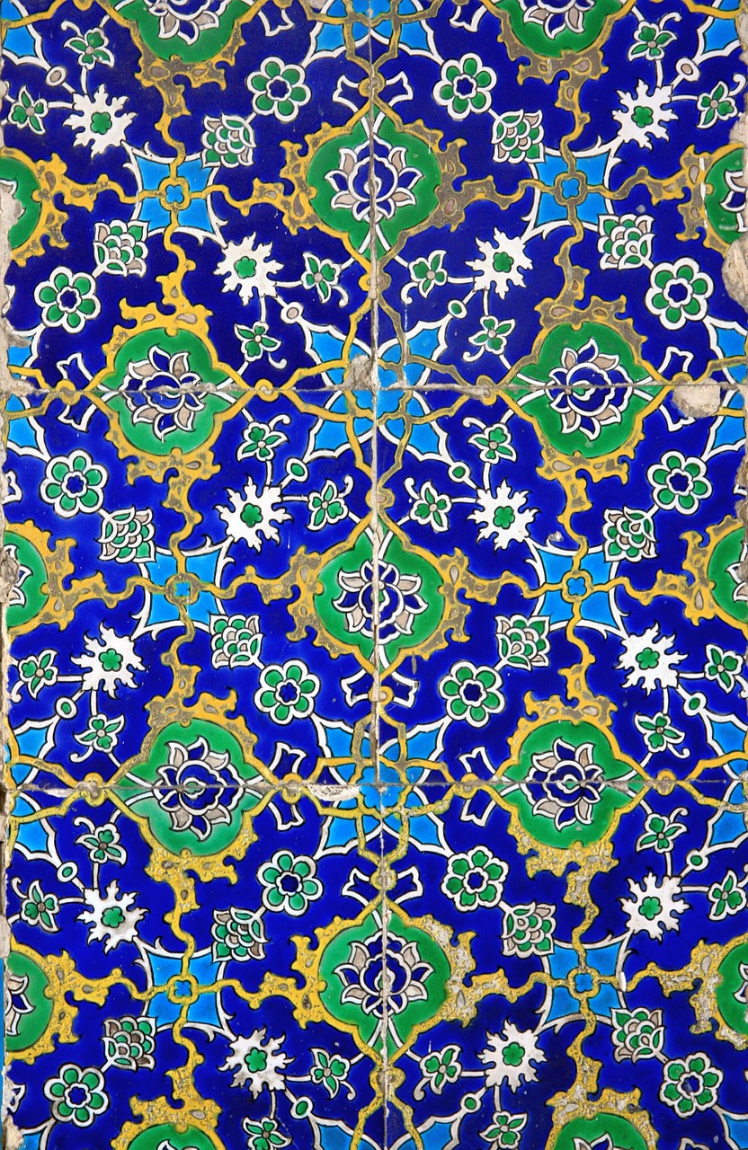 abstract arabesque mosaic free photo