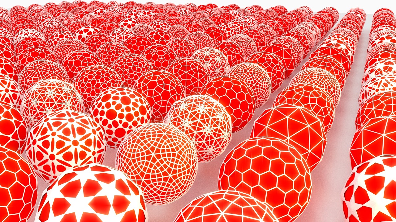 abstract wireframe balls free photo