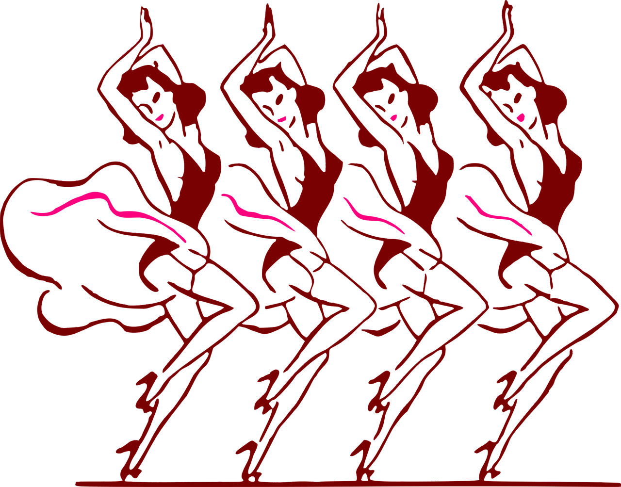 abstract comic characters dance free photo