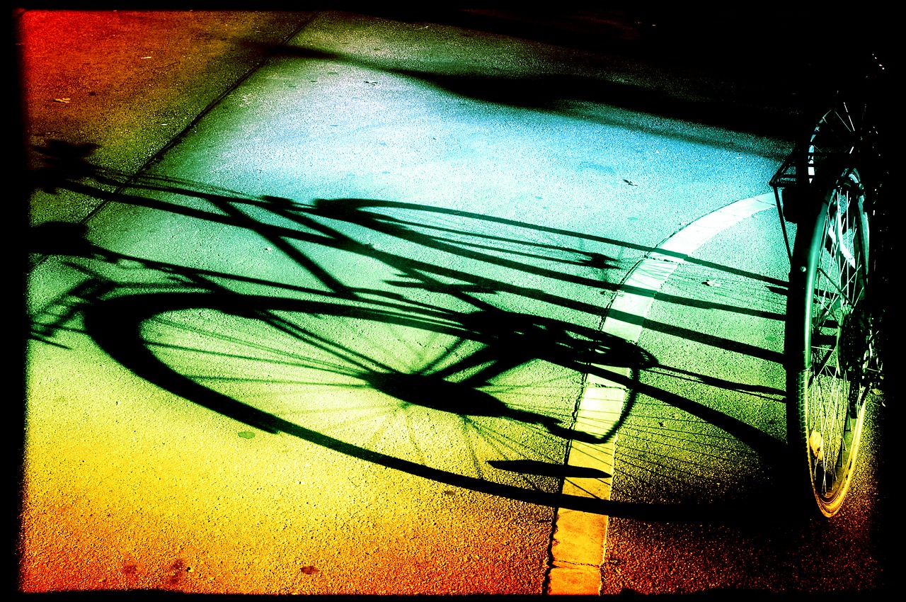 abstract shadow bike free photo