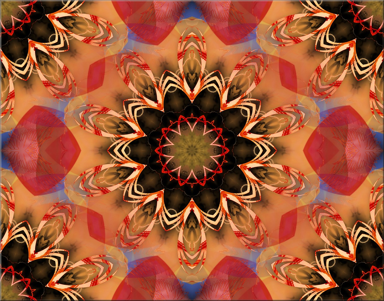 abstract  kaleidoscope  design free photo