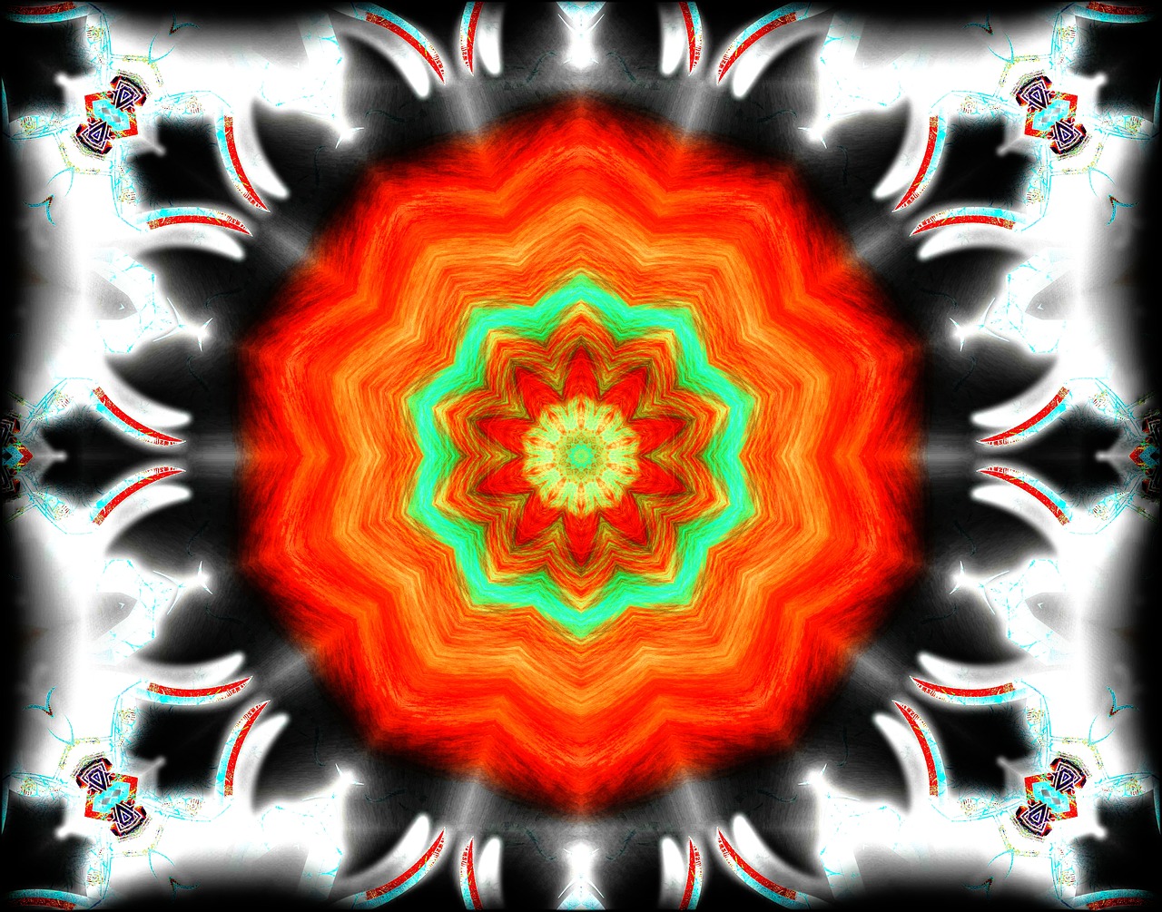 abstract  kaleidoscope  colored free photo