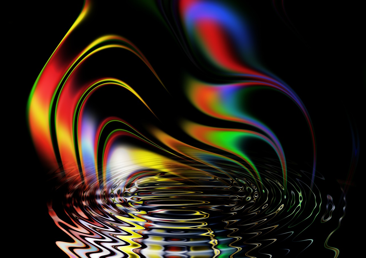 abstract lines rainbow free photo