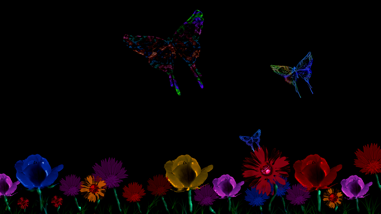 abstract floral butterfly free photo