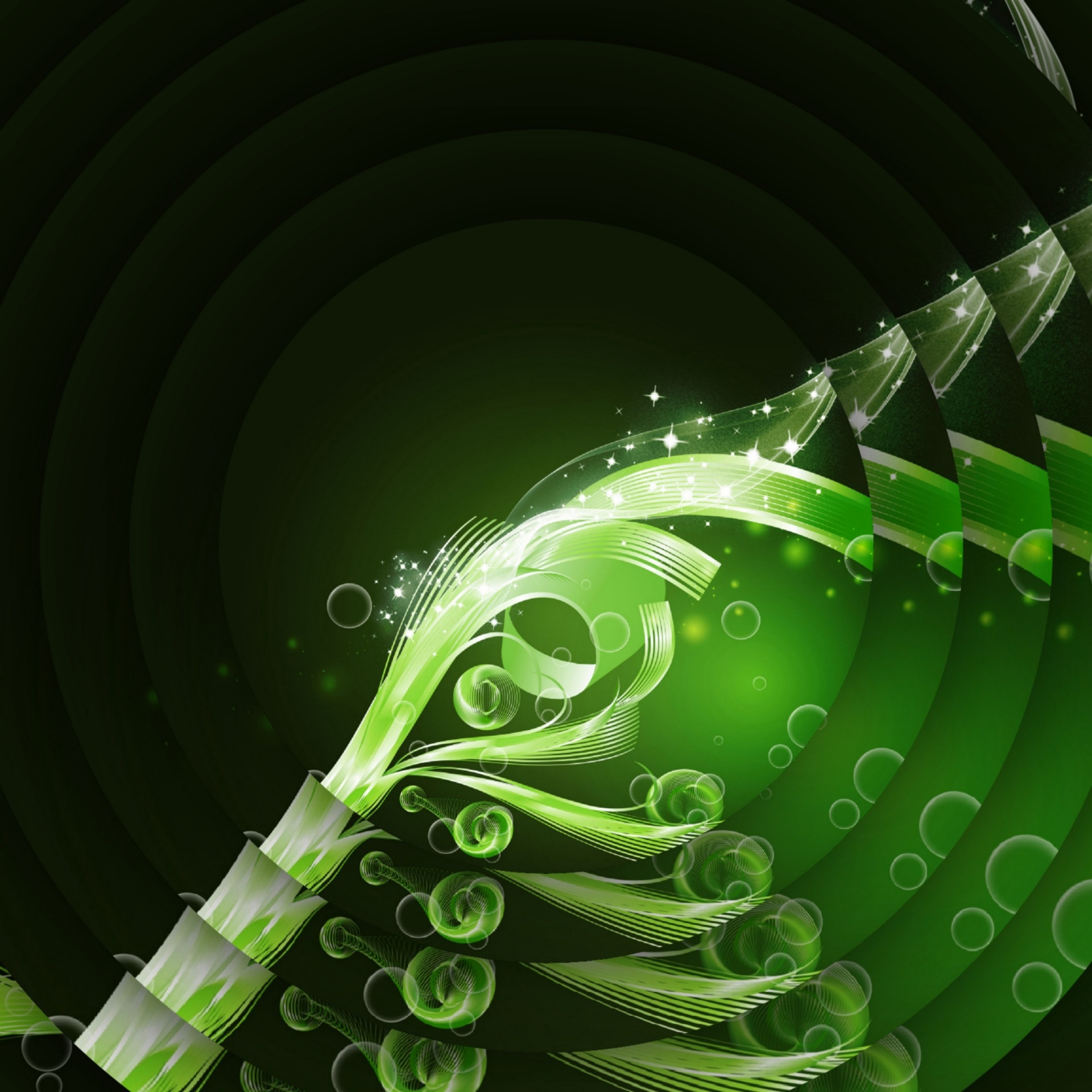 wallpaper concentric green free photo