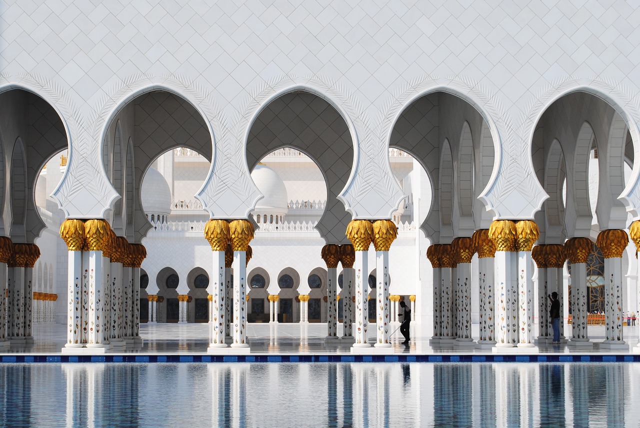 abu dhabi white mosque emirates free photo