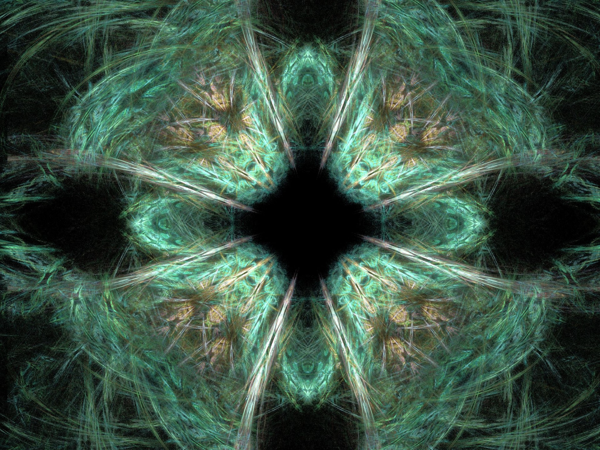 fractal green abyss free photo