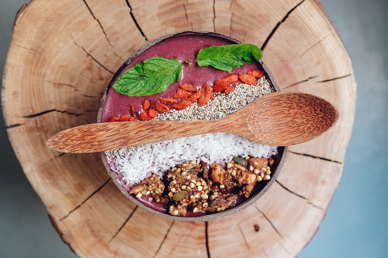 acai bowl  goji  berry free photo